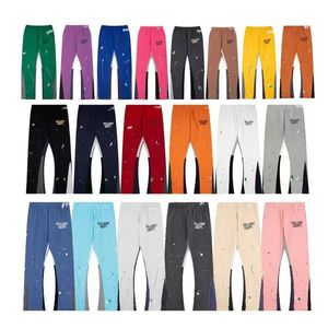 Pantalons de survêtement pour hommes Designer pour hommes imprimés en lettres mouchetées foncées Pantalons pour hommes de haute qualité Baggy Sweat Pantalon droit décontracté avec noir blanc gris