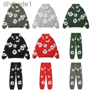 Heren joggingbroek Designer zweetpak Herenbroek Vrije mensenbeweging Kleding Trainingspakken Groen Rood Zwart Hoodie Hoody Bloemen 94LP