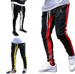 Heren joggingbroek joggers Track Broek Mode Hip Hop Fitness Streetwear Broek Heren broek Gestreepte Jogger Skinny joggingbroek kleding