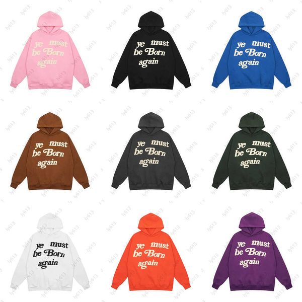 Sweat-shirt pour hommes Sweat-shirt Hoodie Women Pullover Sweatshirts Europe et la marque United States Tide Ye Dust Be Norg Again Letter High Street Hoodies pour hommes