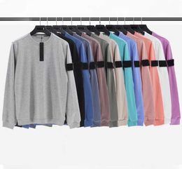 Heren Sweatshirts Designer topstoney Island hoodie stone pull Casual Pullover Herfst O Hals zwarte Hoodies Dames 18 Snoep Kleur Mouw Trui Motion current 548ess