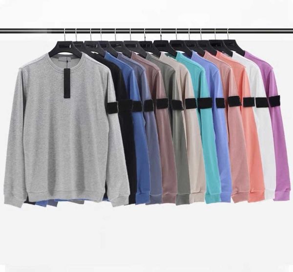 Sweat-shirts pour hommes Designer Topstoney Island Sweat à capuche Stone Pull Casual Pull Automne O Cou Noir Sweats à capuche Femmes 18 Candy Couleur Pull Pull Motion Current 548ess