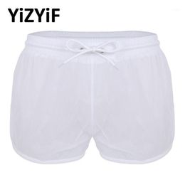 Heren Zwemslips Zachte See Through Badmode Mannen Sexy Badpak Strand Boxershorts Zwembroek Trekkoord Lichtgewicht Panties1286C