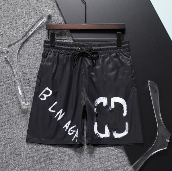 Short de bain pour hommes Short de créateur Mode d'été Casual Streetwear Court Lâche Couleur unie Pantalon de plage noir