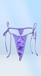 Heren Swimwear Thongs Bandage Ice Silk G String Micro Pouch Bikini Bottoms Tanga slipjes ondergoed Zonnebad Badpak Plus Size5817187