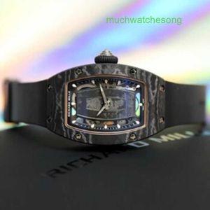 Mentilles de luxe Swiss RM Watch mécanique Chronograph Womens Series RM 0701 Fibre de carbone Automatique mécanique pour femmes Titanium Metal Fashion W U88K