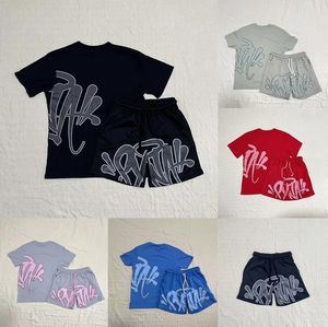 Mens Syna World Tshirts Set 5a Tee Imprimé Designer T Shirt Court Y2k Tees Syna World Graphic Tshirt et Short Hip Hop S-XL