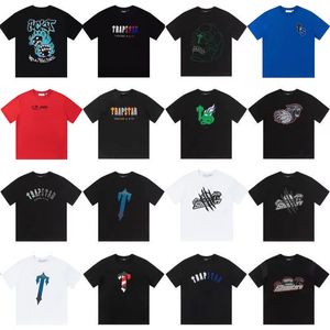 MENS T Graphic Tech Trapstar Tee Designer Shirt Shirt broderie Lettre avec des manches courtes à imprimé d'été Top Black Tshirt Sell Men Haikyuu Clothes