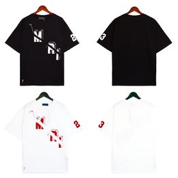 Mens T Off Shirt Designer Shirts Amirris 3D Stéréogramme Impression 2023 Nouveau t-shirt Black White Athleisure Garques courtes