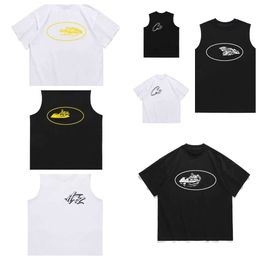 T-shirt pour hommes 2023 Designer Corteizs T-shirt American Street Hip Hop Lettre Imprimer T-shirt à manches courtes Cortieze Mode pour hommes Lâche Col rond Manches Alcatraz Vest SL