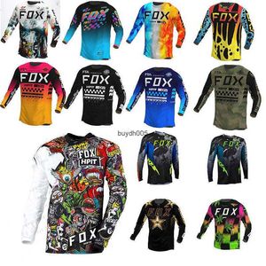 Heren T -shirt 2023 Nieuwe stijl Downhill Mountain Bike MTB Offroad DH Motorfiets Motocross Sportwear Kleding HPIT FOX RACING -element