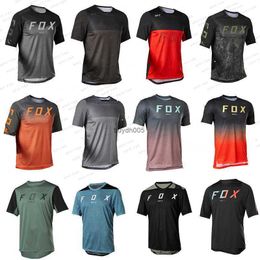 Mens T-shirt 23 New Style Enduro Short Hpit Fox Jersey Camiseta MTB Bike Cycling Team Downhill Dh Off-Road Bicycle Motocross Maillot