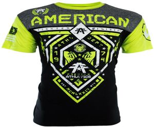 Camiseta para hombre AMAN FIGHTER Camiseta para hombre FAIRBANKS Athletic NEGRO NEÓN VERDE Biker MMA Gym tops S-3XL5636527