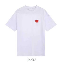 Mens T-shirt Amis de Coeur Tees Shirts Shirts Hommes Designer Top France Fashion Broidered Heart Pather rond Round Cou Paris T-shirtlvmg