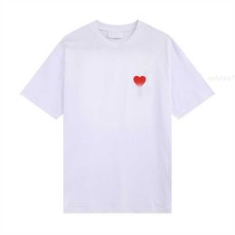 T-shirt pour hommes De Coeur Tees Chemises à manches courtes Hommes Designer Top France Mode Motif brodé Col rond Paris T-shirt R8uq RQ58