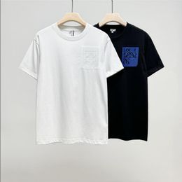 T-shirt pour hommes Brand de créateur Loewey Broidered Letter Logo Pullover Mens Mentes à manches courtes 100% Coton Sport décontracté Lâche confortable Round Cou
