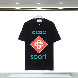 Hommes T-shirt Designer Casabl Anca Lettre Impression Plus Tees High Street Manches courtes Top en coton T-shirts Mode Hommes Femmes Casual T-shirt Streetwear 56 couleur