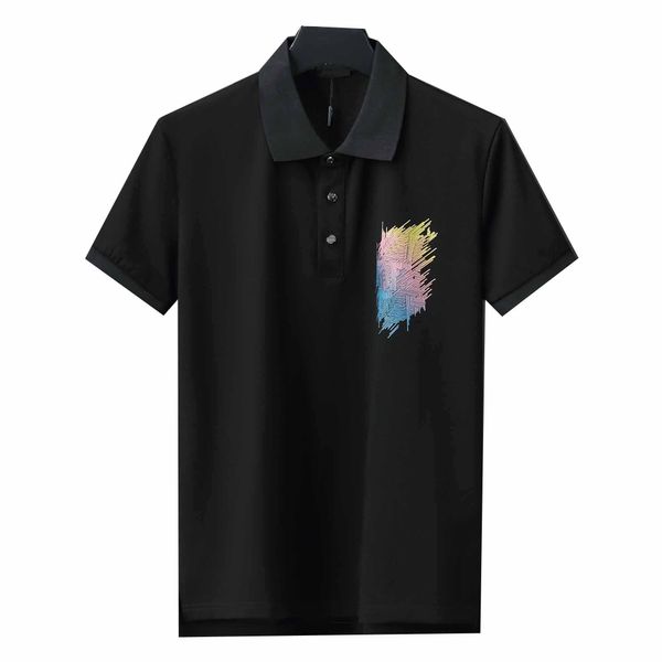 Camiseta para hombre Diseñador Polo Lujo Pecho Bordado Logotipo Letras Camisas Moda para mujer 260 g 100% algodón puro Diseño de impresión de letras Manga corta Precio al por mayor