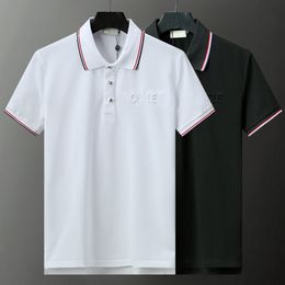 T-shirt pour hommes Polo de créateur Polos pour hommes Polo haut de gamme Mode Polo Col Haut pour hommes T-shirt Lettre 3D Logo sur la poitrine Mode Casual Top Taille asiatique M-3XL