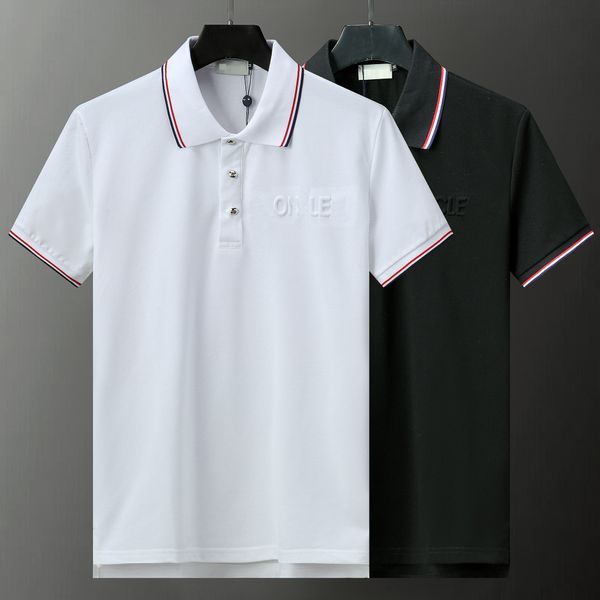 T-shirt pour hommes Polo de créateur Polos pour hommes Polo haut de gamme Mode Polo Col Haut pour hommes T-shirt Lettre 3D Logo sur la poitrine Mode Casual Top Taille asiatique M-3XL