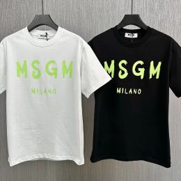 Mens T-shirt Designer Summer MSGM T-shirts Tops Lettrage des manches courtes C1 MSGM FEMANS DICE THIRTS IMPRIMÉS COUPLES COUPLES COUPLES COUPLES COTTON STREE