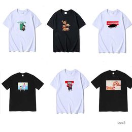 Mens T-shirt Designer T-shirt Tshirt Summer Cartoon Anime Match Portrait Printing Versatile Coton Letter CHIRTS MAN SPORT