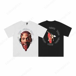 camiseta para hombre diseñador camisetas ropa camiseta Vintage Patrones literarios Impreso Hombro suelto Carreras sueltas High Street Hip Hop Pareja mujer camiseta 2023