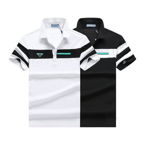 Mens T-shirt Designer Triangle Logo Polos décontractés Black and White Top T-T-T-T-T-T-T-3