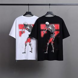 camiseta para hombres diseñador camiseta gráfica camisetas ropa ropa deportiva ropa de algodón graffitir hipster ajustador suelto de talla superior punta de flecha y estampado de aceite A4