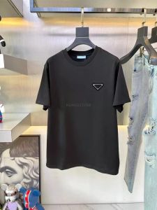 Camiseta para hombre Diseñadores Camisa Hombres Camiseta Hombre Camiseta negra Ropa para mujer Tamaño XXL XXXL Camisetas 100% algodón Manga corta Triángulo en el pecho Camisetas Moda H Calidad Camiseta