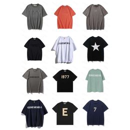 Camiseta para hombres Camisa esensen Tials Tshirt FG Tees 1977 Color sólido para hombres Mujeres Diseñadores de camisetas Fashion Tops Tendencia de Hip Hop Clothing Shorts Swinterwer Zm