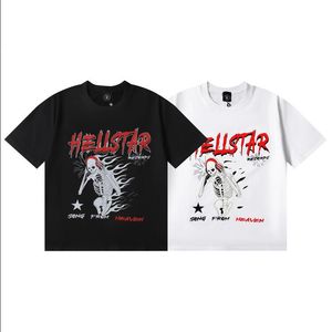 T-shirt pour hommes Marque européenne américaine Hellstar Chemise Street Youth Ins Pull rétro Hip Hop Hommes Femmes Lettre à manches courtes Designer de luxe Top à manches courtes M-3XL