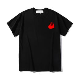 Maglietta da uomo Moda causale T-shirt da ricamo Maglietta casual Maglietta a maniche corte traspirante Stampa a cuore Coppia stile giapponese p01LWQK