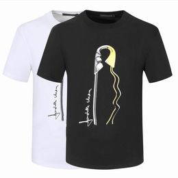 zomerheren t-shirts mode mannelijke T-stukken zwart witte korte mouw tops hiphop streetwear kleding Aziatische maat m-xxxl