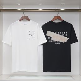 T-shirt pour hommes French Designer Luxury Marque Margiela Pullover Plateau à manches courtes Graffiti Digital Imprimé de qualité supérieure Sports décontractés Plus Hommes
