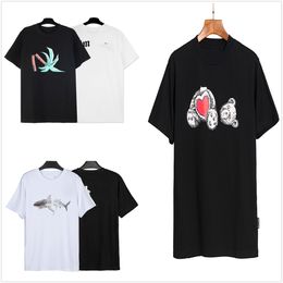 Camiseta para hombres TEE GRÁFICA Camiseta Diseñador de ropa Summer Cristal Embellido Classic Logotipo de la llama Appliique de estampado 230g Teclar de tela de hilo doble