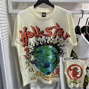 Mens T-shirt Hellstar Mens Women Designer Cottons Tops T-shirt Man S Casual Shirt Luxurys Clothing Clothes Tee A4