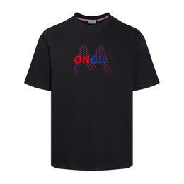 Mens T-shirt Nouveau design Couleur Lettre d'imprimerie T-shirt T-shirt Femme Coton Top Tees Summer Black Fashion Men de mode Men de street