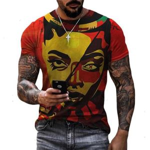 T-shirt pour hommes surdimensionné lâche T-shirt vêtements rétro à manches courtes mode