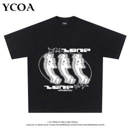 T-shirt pour hommes surdimensionné été esthétique Harajuku graphique mode coréenne streetwear Y2k hauts t-shirts à manches courtes vêtements vintage 240320