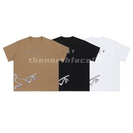 T-shirt à manches courtes pour hommes, Simple, impression de lettres d'oiseaux en 3D, respirant, décontracté, haut tendance