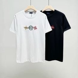 Mens T-shirt T-shirt Designer pour hommes Tshirt de mode pour femmes avec des lettres de tshirt en noir et blanc