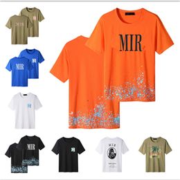 Heren t-shirt Womens A 22 miri Designer shirts Lattice Letters Gedrukt Stylist Casual tshirt Zomer Ademende Kleding Man Vrouwen tshirts Topkwaliteit V4 tshirts