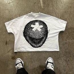 T-shirt pour hommes y2k top 2024 gothique punk graphic imprimer t-shir