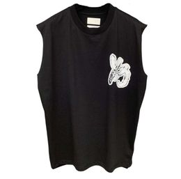 T-shirt sans manches à col rond pour hommes, en coton, avec lettres Graffiti imprimées, été, ample, exercice, Fitness, Vest2024