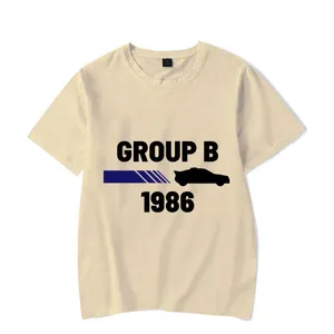 Heren T-shirts 1986 Groep B Rally Cars T-shirt Mannen Zomer Korte Mouw T-shirt Casual Homme Shirt Racing Drift Auto grafische Tee Merk