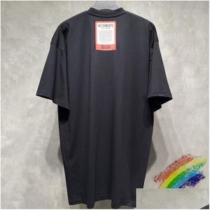 T-shirts masculins 2021SS T-shirt tissu lourd 1 t-shirt oversize de haute qualité brodé
