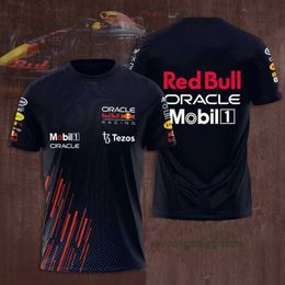 T-shirts pour hommes 2023/2024 Nouveau F1 Formula One Racing Team Crewneck Tee Sports Casual Respirant Vêtements légers 1jxm