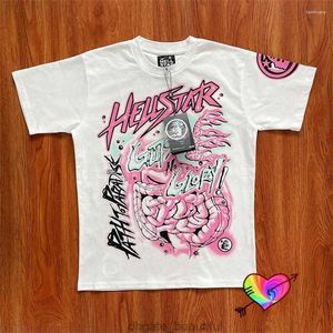 T-shirts pour hommes 2023 Hellstar Guts Tee Hommes Femmes Blanc Glory T-shirt Crewneck Tops Hip Hop Oversize Manches courtes