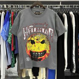 T-shirts pour hommes 2023 Chemise Hellstar T-shirt à manches courtes Hommes Femmes Haute Qualité Streetwear Hip Hop Mode T-shirt Hell Star Hellstar Taille courte S-XL m4